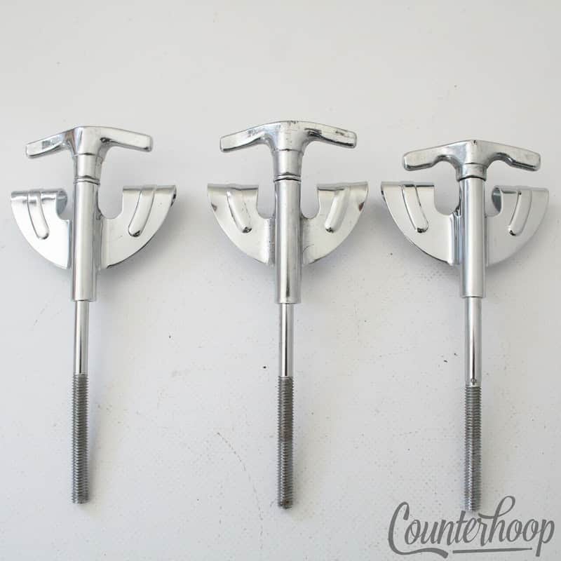 *Pearl 3x Bow-Tie 4 3/8"Bass Drum Tension T-Rods+Claws Metric Japan Vintage 70s image 1