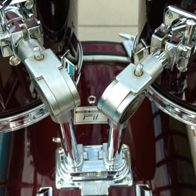 Pearl Professional 7 Piece DX Series Drum Kit with Snare Drum 1985 Wine Red image 1