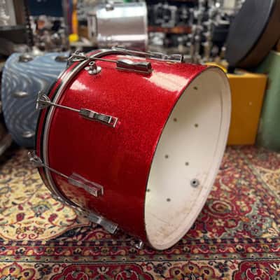 1960s Ludwig Club Date 14x22 Bass Drum Project in Red Sparkle / Duco image 1