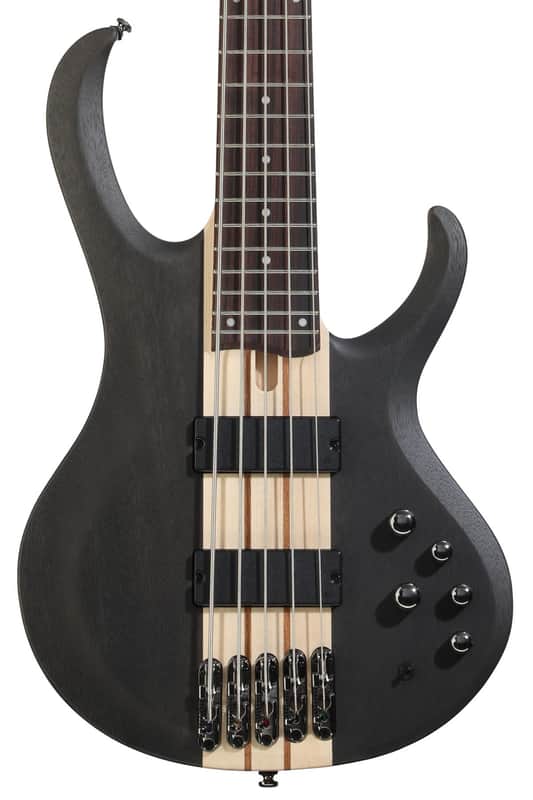 Ibanez BTB Standard BTB605 5-string Bass Guitar - Transparent Gray Flat image 1