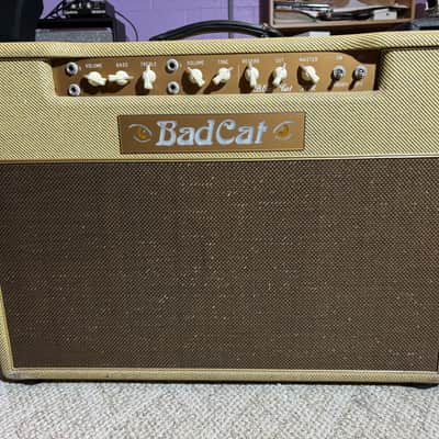 BadCat Blackcat R30 2000-2001 (Sampson Era) - Tweed with Gold Faceplate and Gold Grill Cloth image 1
