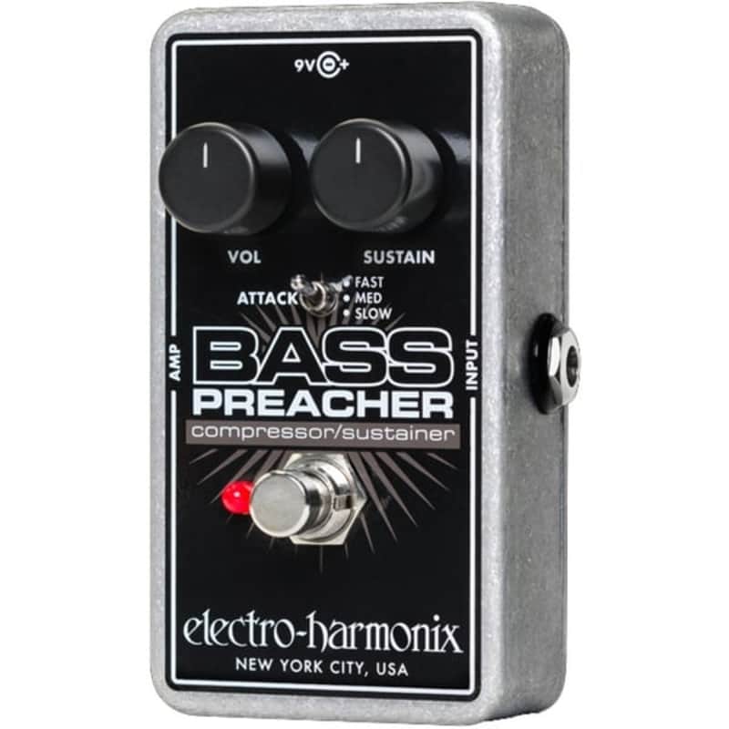 Electro Harmonix Bass Preacher Compressor / Sustainer Effects Pedal for Guitar image 1