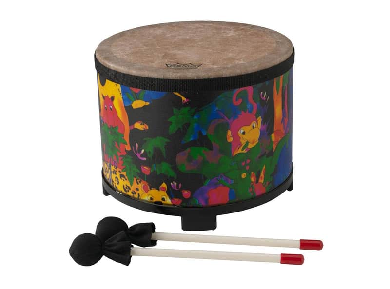 Remo Kids Percussion Floor Tom Drum - Fabric Rain Forest - 10 - Open Box image 1
