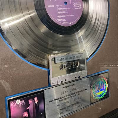 Stan Lynch Stevie Nicks, RIAA, The Wild Heart, Platinum Record (#27) image 4