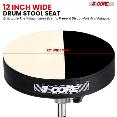 5 Core Drum Throne 3" Padded Drum Seat Height Adjustable Drumming Chair for Practice and Performance image 4