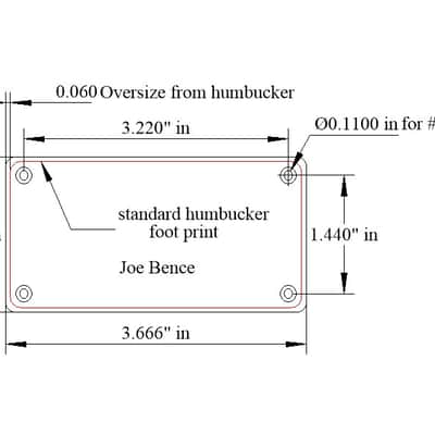 Billet humbucker to telecaster pickup adapter ring 1/4" image 5