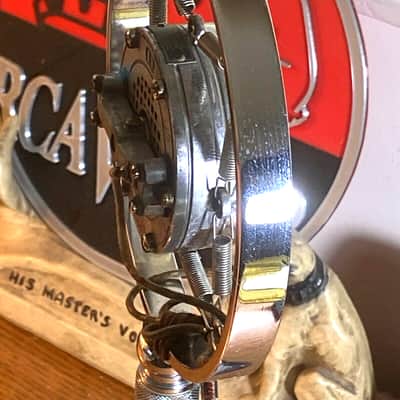 Early 1930's UNIVERSAL BB Carbon Ring Spring Microphone w/Stand & Cable-working! image 6