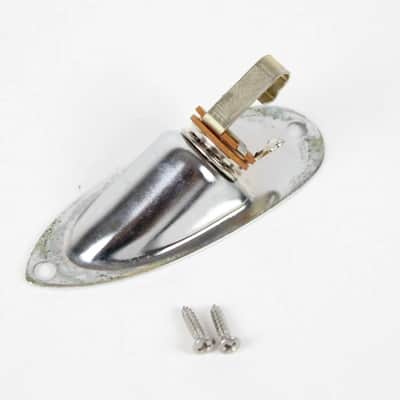 1987 Vintage Fender Stratocaster Plus Input Jack Plate USA Strat 1980s image 1