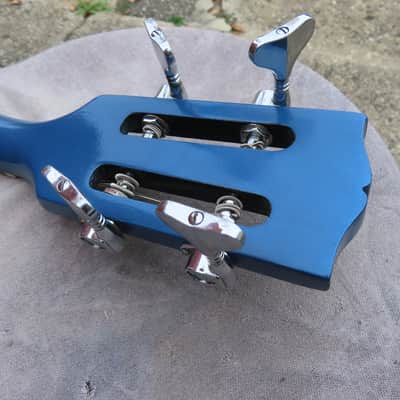 GIBSON EBO early 1970 PELHAM BLUE SLOTTED HEADSTOCK ORIGINAL refinished image 19