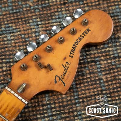 Vintage 1975 Fender Stratocaster Neck, Tuners & original neckplate