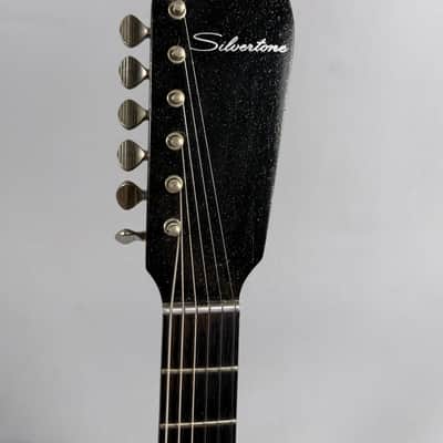 Silvertone 1448 With Case Amp 1962 - 1967 - Black image 15