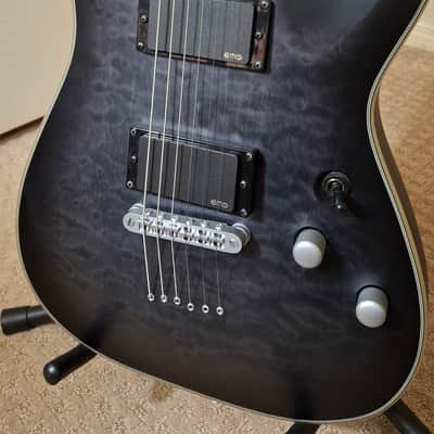 Schecter C-1 Platinum with Rosewood Fretboard See-Thru Black Satin image 3