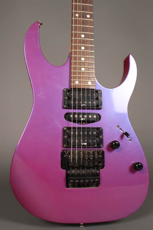 1990 Ibanez RG570 RG 570 Electric Guitar Purple Neon | Reverb