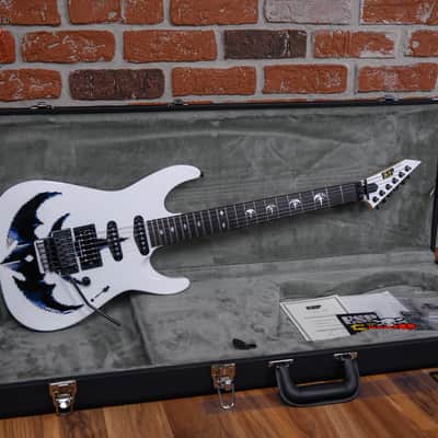 ESP Custom Shop M-II HSS Snow White with Queensryche Triryche Empire Logo 2026 w/OHSC image 2