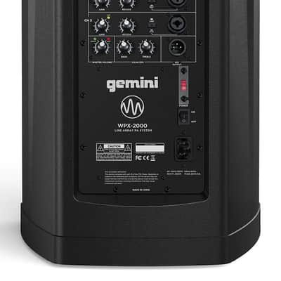 Gemini WPX-2000 1200 Watt DJ/PA Powered Line Array Speaker w/8" Sub+Mic+Backpack image 18