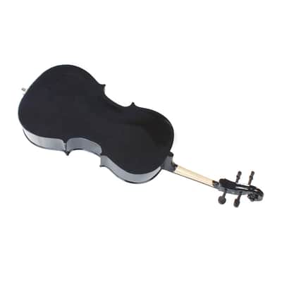 4/4 Wood Cello Bag Bow Rosin Bridge 2020s Black image 5
