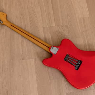 1997 Squier by Fender Super-Sonic Electric Guitar Vista Series Fiesta Red, Japan CIJ image 12