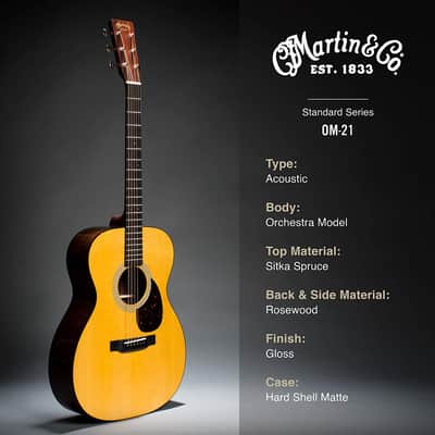 Martin OM-21 Standard Series Acoustic Guitar - Natural image 5