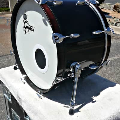 Gretsch USA Custom 22" x 16" Bass Drum - Vintage 60s (?) - Modernized and Re-Wrapped Black Finish - PV MUSIC Drum Shop Inspected / Tuned and Tested - Looks / Sounds Great - Very Good to Excellent Condition image 3