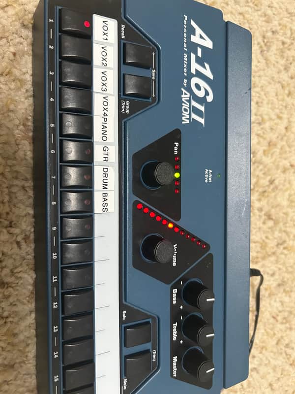 (4 units) Aviom A-16 II Personal Mixer 2000s - Blue image 1