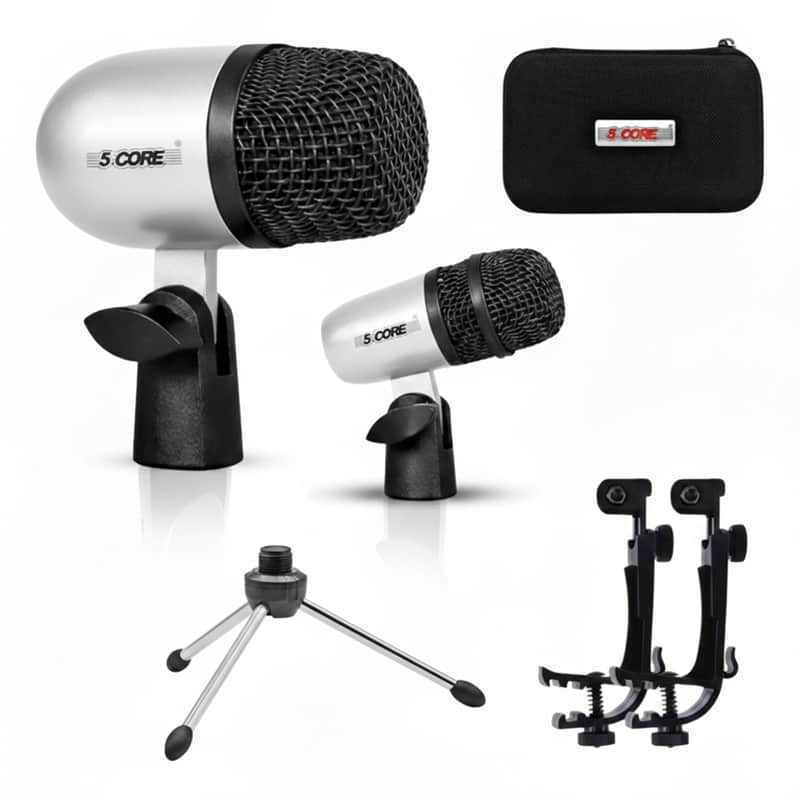 5 Core Conga Mic Snare Tom Set Professional XLR Cardioid Condenser Instrument Microphone Kit image 1