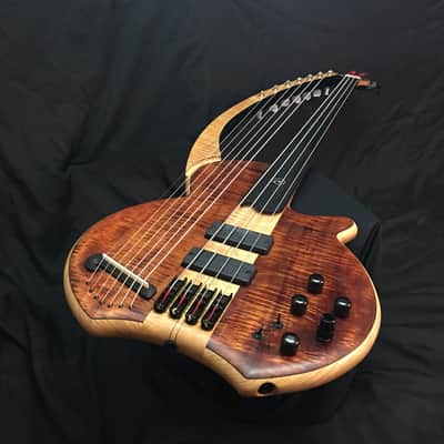 Barton Basses 11-String Fretless Harp Bass 2016 Koa image 3