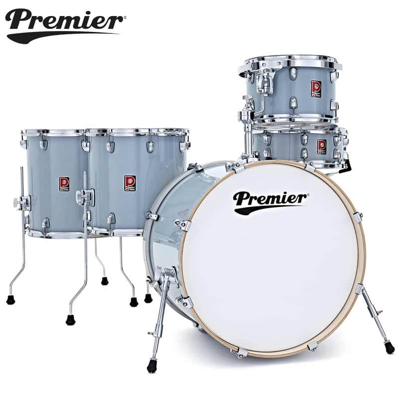 Premier Artist Series 22" 5PC Birch Drum Shell Pack Steel Grey PAB22-5SP2SGL image 1