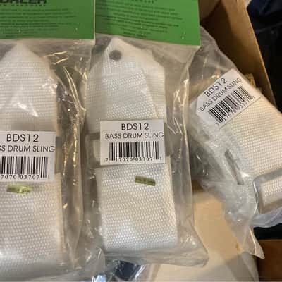 NEW OLD STOCK Enforcer Bass Drum Strap Sling (lot of 3) 2010s - White image 1