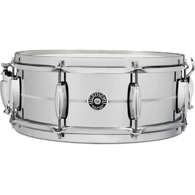 Gretsch GB4160 Brooklyn Chrome Over Brass 5x14" 8-Lug Snare Drum