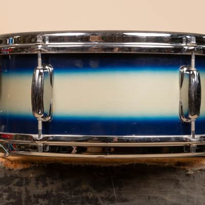 1960s Slingerland 5x14 Blue and Silver Duco Student Snare Drum image 3