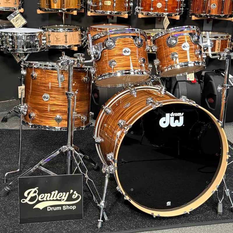 ~WOW!~ DW Collectors Series SSC Maple 4-Piece 10/12/16/22 Drum Kit Set in Bronze Oyster FinishPly with Chrome Hardware image 1