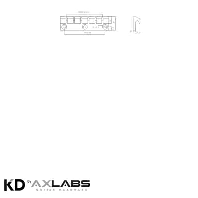 KD By AxLabs 6-String Tailpiece -3-Screw Top Mount (1275 Doubleneck Style) - Black image 2