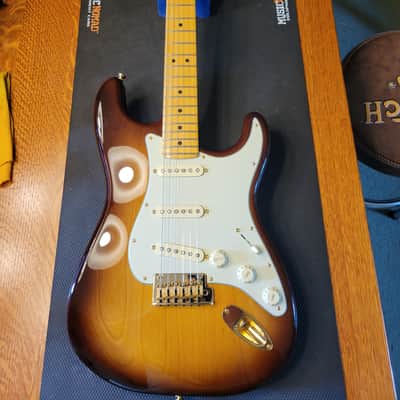 Fender usa 75th ann. stratocaster 2021 - boubon burst image 2