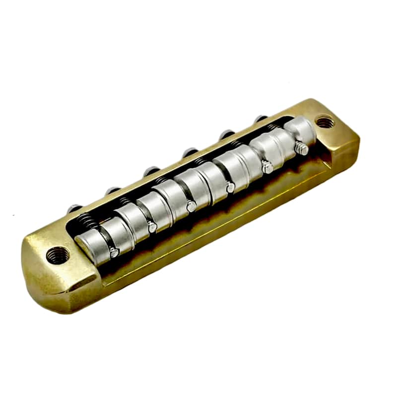 Bensonite Jazzmaster Bridge V2 - Brass - 12'' radius image 1