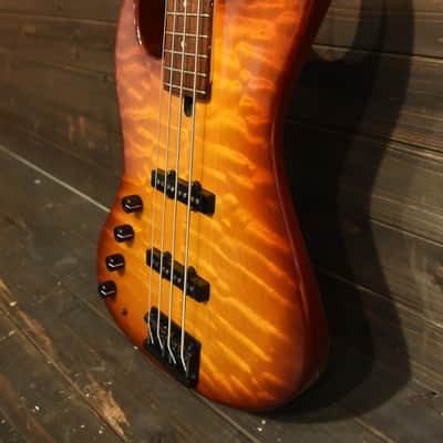 Sadowsky NYC 21 4 string Bass guitar Lefty Quilted Maple Tobacco Burst USA Made lefty image 9
