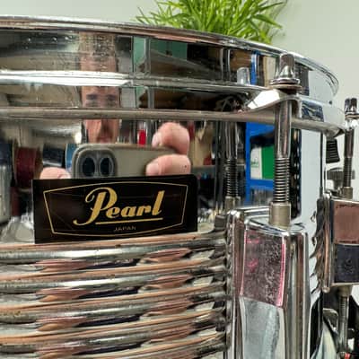 Vintage Pearl 14” x 6.5” Snare Drum / 10-Lug / Steel Shell #OF28 image 2