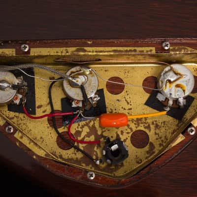 Gibson  Thunderbird IV Electric Bass Guitar (1967), ser. #000839, black hard shell case. image 12
