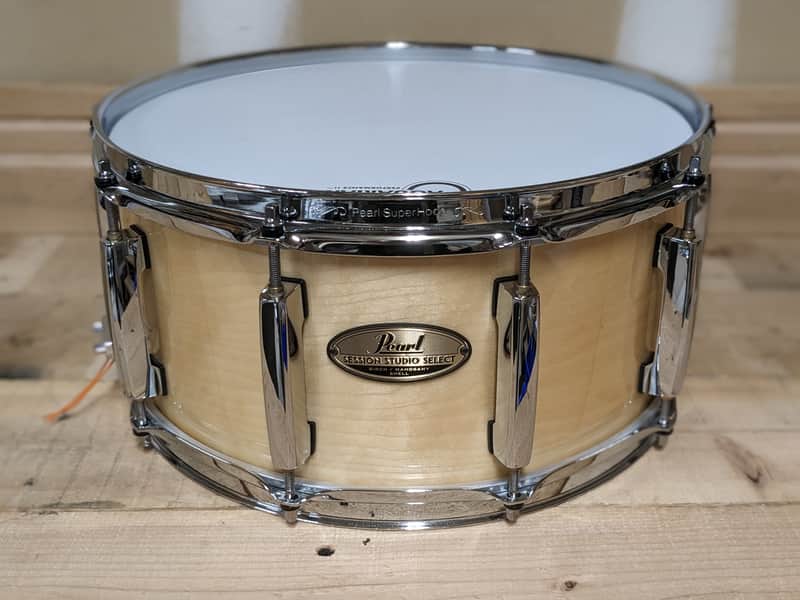 Pearl Session Studio Select 14x6.5" Birch/Mahogany snare - natural gloss image 1