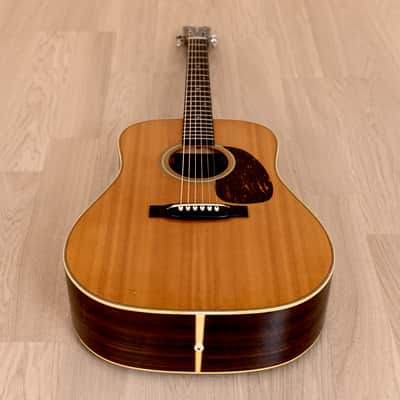 1984 Tokai Cats Eyes TCM-50V Vintage Herringbone Dreadnought Acoustic Guitar w/ Case, Japan image 12