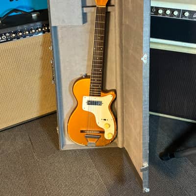 Harmony H44 Stratotone Electric Guitar w/Case -  Copper Bronze Finish (1950's) image 19