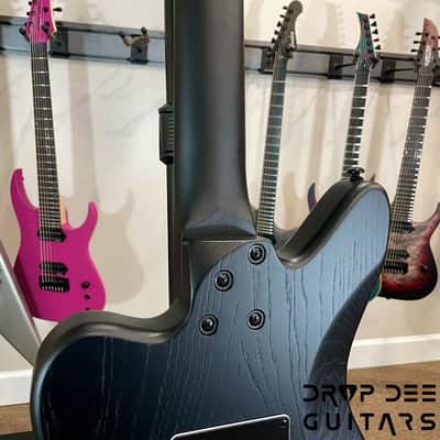 ESP LTD Alex Wade Signature AW-XJ7B Evertune Baritone 7-String Electric Guitar w/ Case (1348)-Open Grain Black Satin image 13
