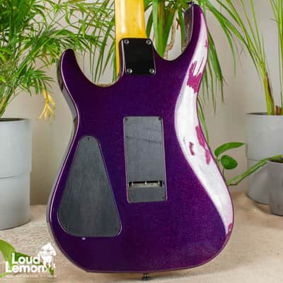 Super Rare! Hamer USA Limited Edition Californian Elite Reverse 1989 Purple Metal Flake w/OHSC image 8