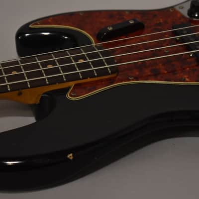 1964 Fender Jazz Bass Black Refin Pre-CBS w/HSC image 10