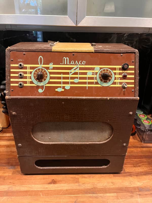 Masco MAP-15 15-Watt 1x12" Guitar and Harp Combo 1940s - Brown image 1