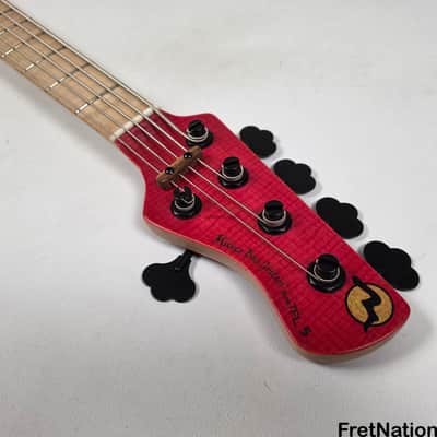 Marco Bass Guitars TFL-5 5-String 34.5" Satin Red Glockenklang - 9.84lbs image 19