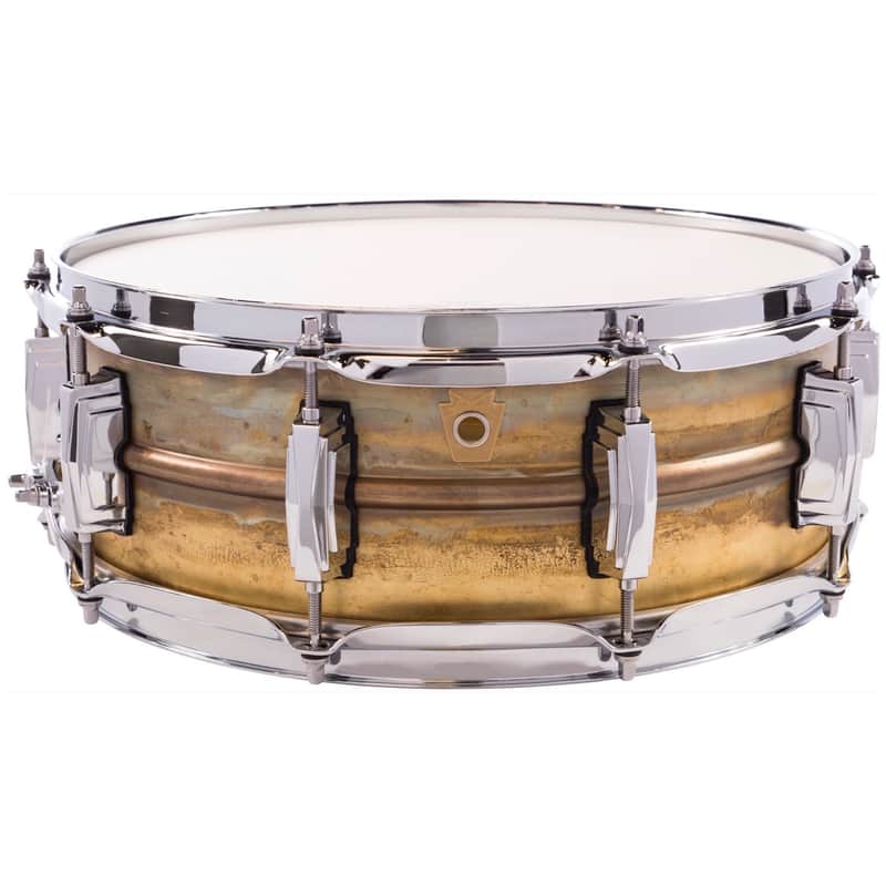 Ludwig LB454R Raw Brass Phonic 5x14" Snare Drum image 1