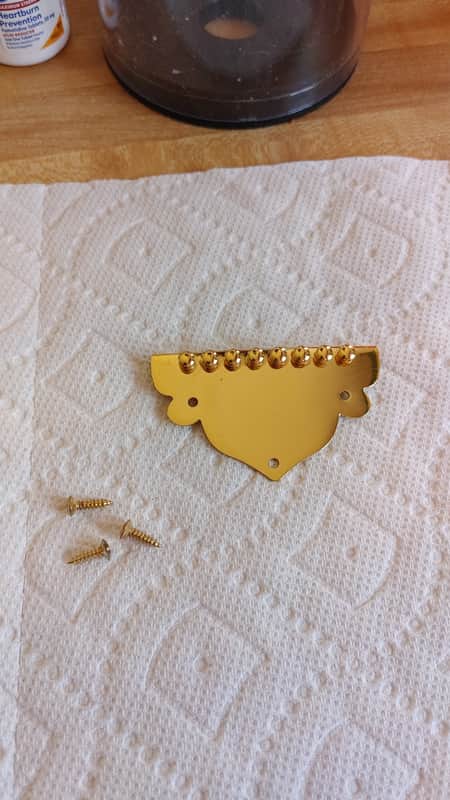 Gold Mandolin Tailpiece image 1