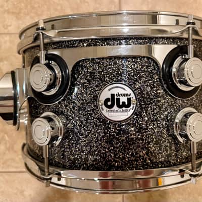 DW Drums Component Drum Rack Tom Custom Made- Maple/Mahogany 2024 - Black Galaxy FinishPly 12”x7” Accepting Offers! image 7