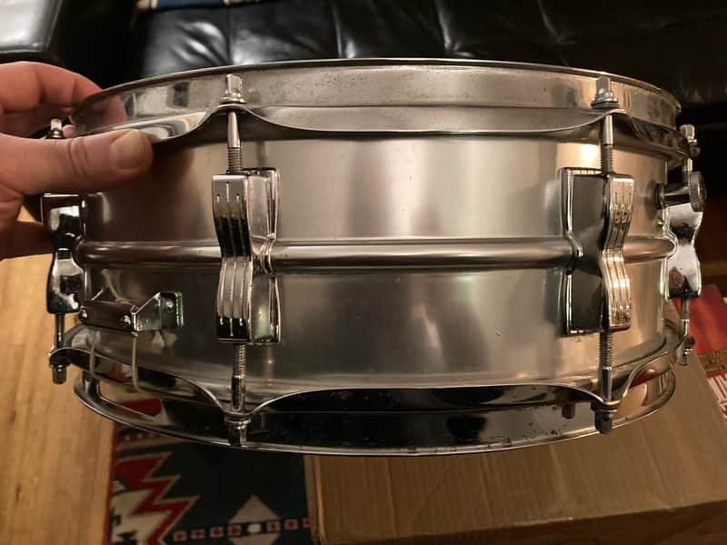 1968 Ludwig Acrolite Snare 5x14" Aluminum Snare Drum with Keystone Badge - Matte Aluminum image 1