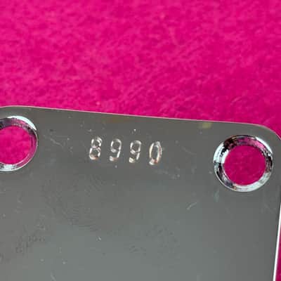 Vintage Hysteric Guitar Parts Pre-CBS 50’s Serial No. vintage Style Replacement Neckplate - Aged image 4